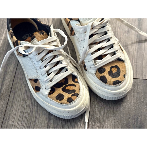 UGG Ladies Size 5 Spotty Lace Alameda Sneakers - Genuine Hair and Leather - Picture 5 of 14